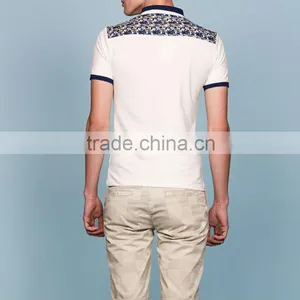 Men's Pocket t Shirt With Pocket -Men's Lapel Short Sleeves Back Yoke Print 100% Cotton t Shirt thumbnail-2