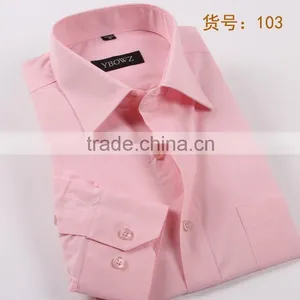 2015 Casual Latest Design Light Blue Denim Shirt for Men M-3XL thumbnail-1