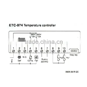 230V NTC Cold Storage ETC-974 C F Temp Thermostat Temperature Controller thumbnail-5