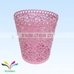 Low MOQ Metal Frog Pop up Bamboo Trash Can for Garden Supply thumbnail-1