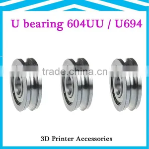 High Quality 604UU/U694 U Groove Ball Bearings 4x13x4mm Guide Roller Bearings for Reprap Prusa i3 3d Printer Machine Diy Kit thumbnail-1
