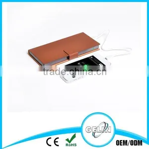 2015 Black/yellow/brown Colors Free Real Capacity Best Quality Power Bank Charger With pu Cover thumbnail-2
