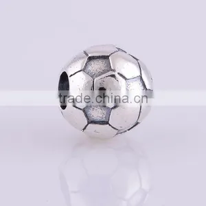 Authentic 925 Sterling Silver Football Charms Bead Women Jewelry DIY Fits European Style Bracelets& Necklaces thumbnail-1