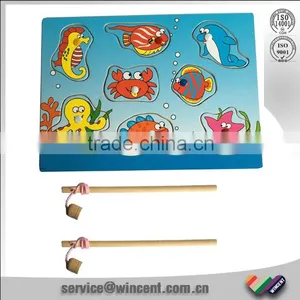Hot Sell Educational Wooden Toy of Magnetic Fishing Puzzle Games thumbnail-1