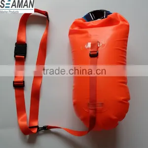 Light and Visible Swim Buoy Inflatable Drybag Float for Open Water Swimmers and Triathletes thumbnail-1
