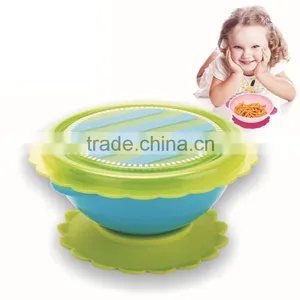 Baby Sucker Bowl Interaural Feeding Baby Bowl With Lid Set for Babies & Toddlers thumbnail-1