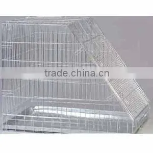 Sloping Metal Dog Cage With Metal Tray thumbnail-1