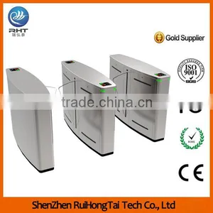 Alarming Turnstile Gate Stainless Steel Electronic Retractable Flap Gate Made in China thumbnail-1