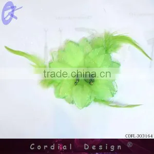 2013 Fashion Women Pink Flower Feather Hair Bands thumbnail-1