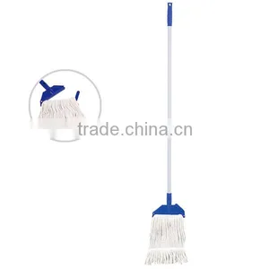 280g Cotton Looped Ends Cotton Floor Cleaning Mop With Plastic Clip 1.2m Handle thumbnail-1