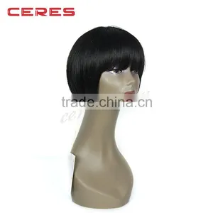 High Quality Wholesale Price Unprocessed Virgin Human Hair High Density Short Yaki Bob Wig for Black Women thumbnail-6