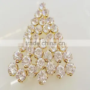 Rhinestone Brass Cup Chain New Items Strass Roll Rhinestone Cup Chain Sew On for Garment Decoration thumbnail-3