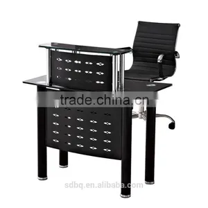 PT-P0407 Modern Tempered Glass Office Reception Table Design thumbnail-1
