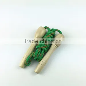 White Cotton Rope Wood Handle Jumping Rope /skipping Rope thumbnail-2