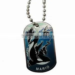 Metal Dog Tag, Dolphin Pet Tag, Epoxy Dog Tag thumbnail-1