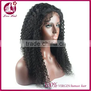 Unprocessed Elastic Band European Hair Glueless Full Lace Wig Great Lengths Hair Wigs Human Jerry Curl Hair Wigs thumbnail-5