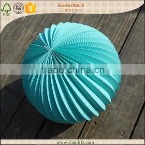 New Arrival Foldable Hanging Accordion Round Paper Lantern thumbnail-1