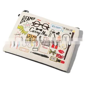 Stylish Zipper Canvas Tote Bag thumbnail-2