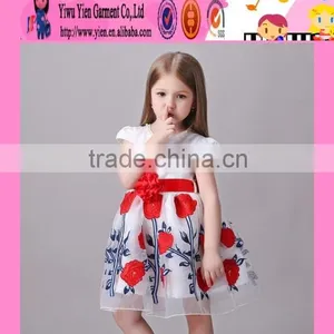 2016 Stylish Baby Girl Cheap Flower Girl Dress Satin Material Cheap Latest Dress Designs for Flower Girls thumbnail-3