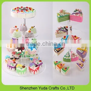 Fashion Table Top Colored Acrylic Wedding Cake Stand Acrylic Cake Stand for Sale thumbnail-3
