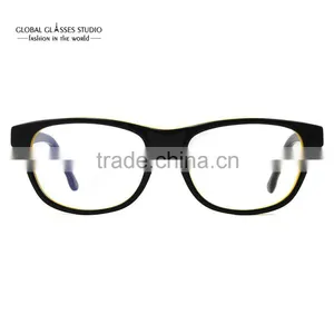 New Colorful Young Cool Unisex Squared Fashion Design Glasses Frame Clean Lens Acetate Eyeglasses Optical Eyewear 51BG24011 thumbnail-3