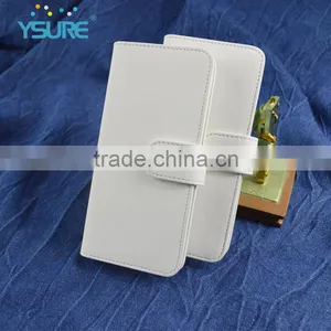 2016 Hot Sales Snow White PU Leather Case for Universal Mobile Phones With Sucker and Sliding up and Down thumbnail-1