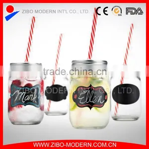 Decal Mason Jar Mug Straw Lid Glass Mason Jars Wholesale thumbnail-1