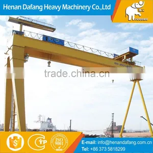 Heavy Duty Single Girder Gantry Crane,300ton Ship Building Gantry Crane With Movable Cabin thumbnail-1