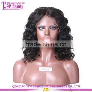 Luffy Hair Manufacturer Wholesale Lace Front Wig Brazilian Human Hair 14inch 150% Short Curly Wig for Black Women thumbnail-1