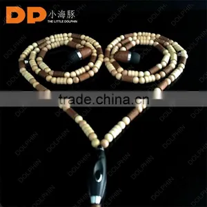 High Quality Unique Design Beads Wooden Earphones With Microphone Necklace Earphone Necklace Earphone thumbnail-2