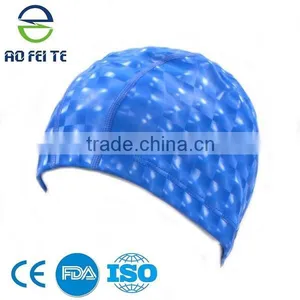 2015 New Product Unisex Silicone Pure Color Elastic Waterproof Swimming Cap thumbnail-2