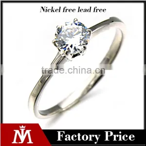 Wholesale Wedding Band Women Luxury Stainless Steel Slim Crystal Finger Rings Jewelry thumbnail-1