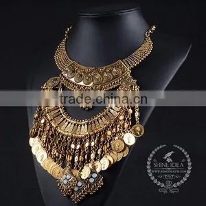 High Quality Vintage Rhinestone Chunky Statement Necklace Tin Alloy Fashion Women Pendant Necklace 6390096 thumbnail-3