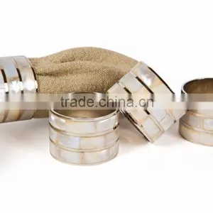 Fashion Resin Decorative Metal Napkin Rings, Wedding Napkin Ring, Handmade Napkin Rings thumbnail-1