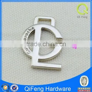 Q-0711 Handbag Metal Label Silver Letters Combination Shape Logo Plate thumbnail-1