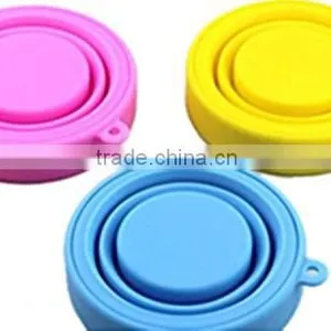 Silicone BPA-Free 16 Ounce Dishwasher Safe Pop Up Cup Collapsible Travel Cup Camping Foldable Mug thumbnail-2