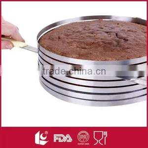Bakeware Telescopic Stainless Steel Round Cake Mould Ring Shape thumbnail-1