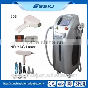2017 New Multi-function 2 in 1 Vertical 808nm Diode and Yag Laser Tattoo Removal thumbnail-1
