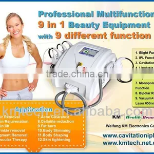 11 In 1 Multifunctional Beauty Machine (IPL Elight Tripolar 1-120j/cm2 RF Bipolar RF Cavitation Vacuum Lipolysis Diode Laser) 3000W thumbnail-1