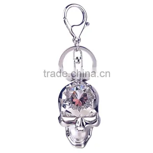 Wedding & Events Rhinestone Pirate Skull Key Chain Diamond Ring Keyring thumbnail-1