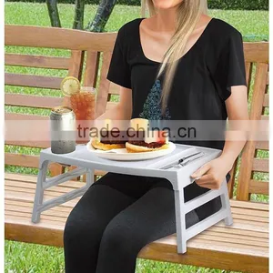 Kawachi Convertible Plastic Foldable Lap Table Tray thumbnail-1