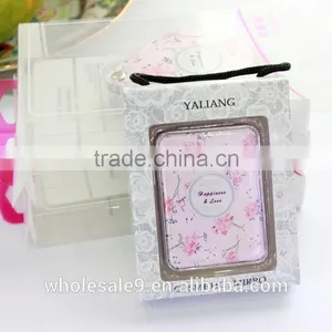 Pu Leather Cosmetic Mirror With Flowers thumbnail-2