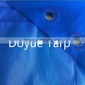 China Supplier Waterproof Blue Poly Sun Shelter Cross Laminated Tarpaulin thumbnail-2