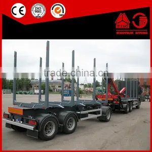3 Axles 100 Tons Wood Transport Truck Trailer Made in China for Sale thumbnail-1