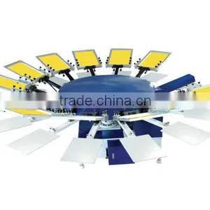 Semi Automatic Multi Color T-shirt/Fabric/Clothes/Garment Rotary Screen Printing Machine thumbnail-1