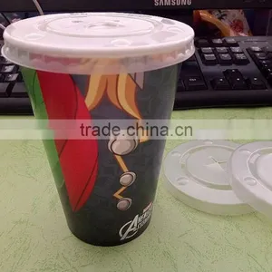 Clear Disposable Plastic Flat Lid for 8oz and 12oz Paper Cups thumbnail-2
