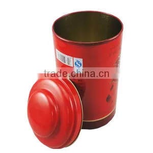 Round Tea Tin Canister thumbnail-1