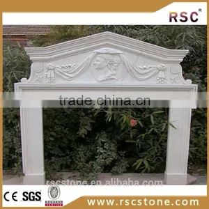China Electric Fireplace With White Carrara Marble Fireplace thumbnail-1