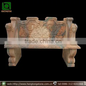 Garden Red Marble Chair Bench thumbnail-1