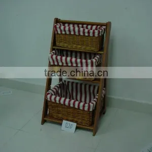 Hotsale Willow Magazine Storage Drawers Cabinet Baskets With Dividers thumbnail-1